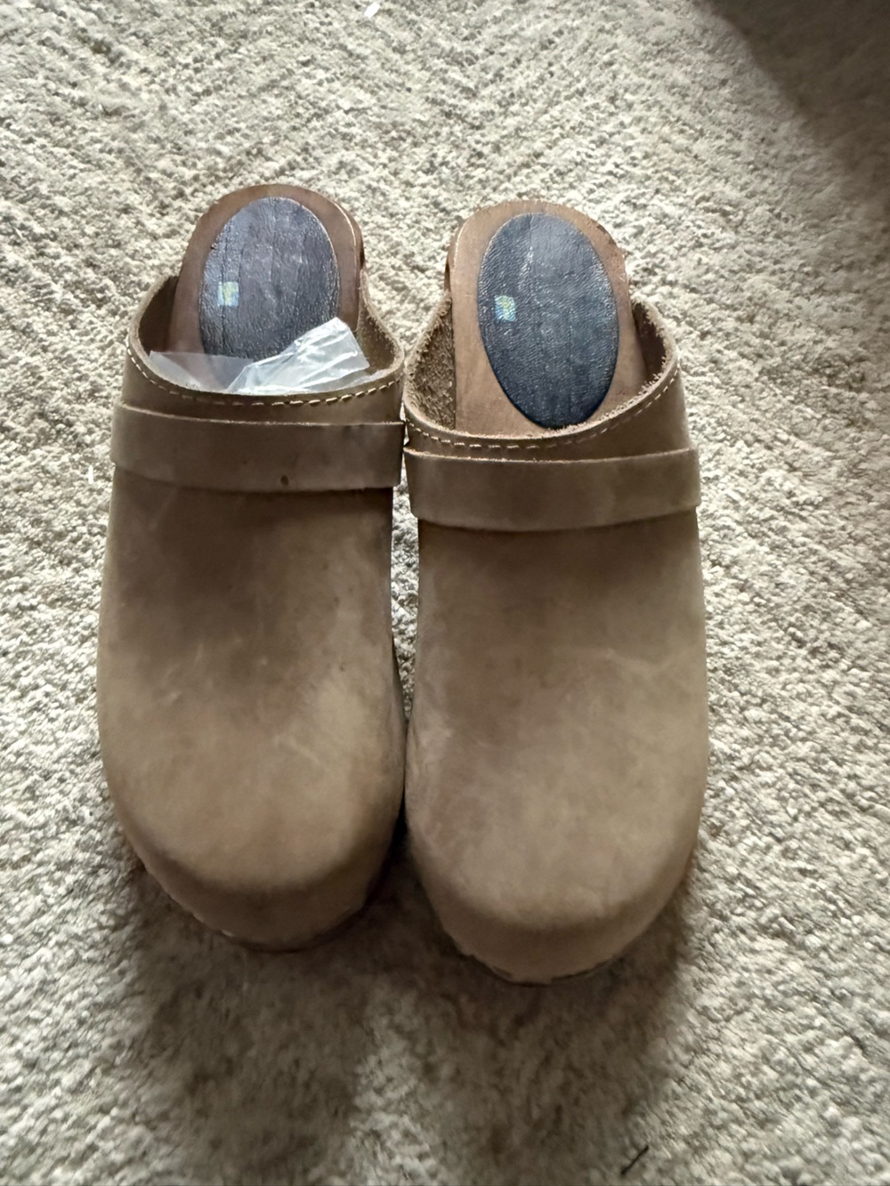 Lotta Women’s Leather Slip-On Clog in Taupe